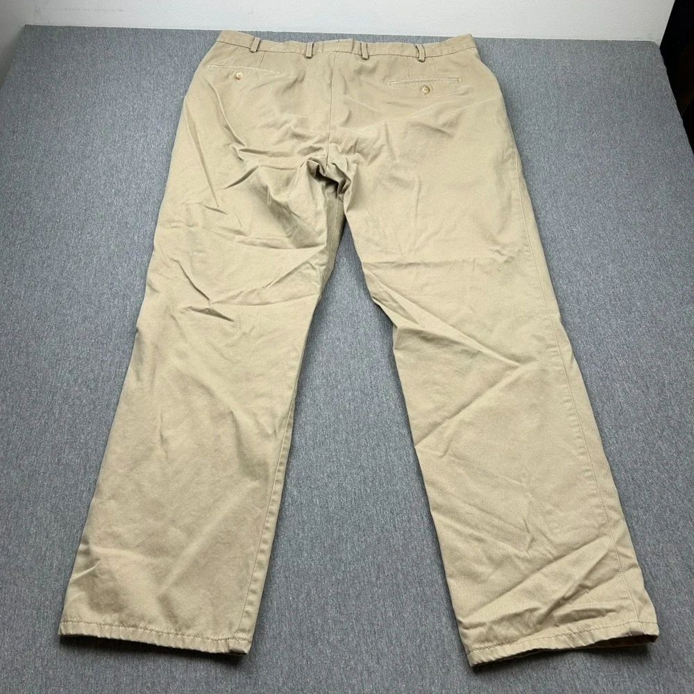 Peter Millar Twill Straight Leg Khaki Chino Pants Mens 38x31 Flat Front‎ Classic